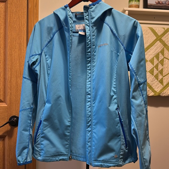Columbia Light Blue Full-Zip Hooded Jacket size medium - Picture 14 of 14